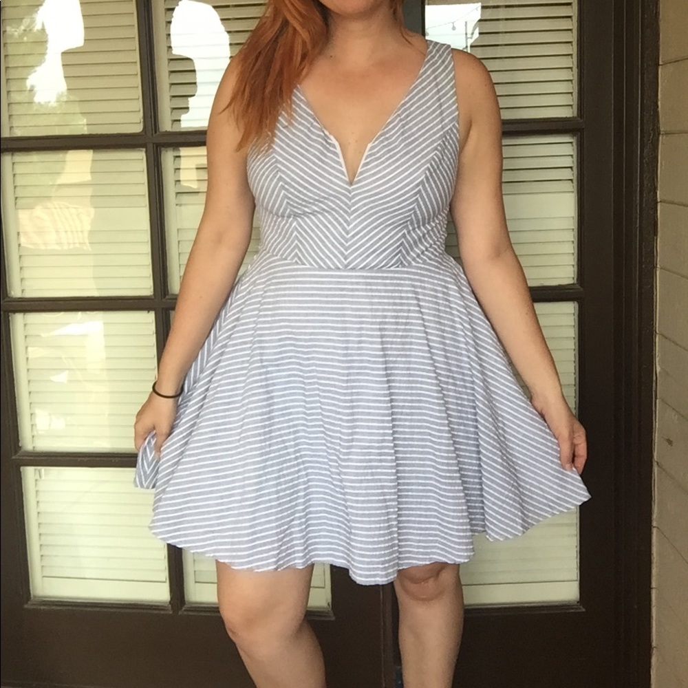 Striped A-Line Dress